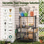 Gardeon Garden Tool Organizer Rack 16 Slots Rolling Garage Storage with Hooks