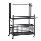 Gardeon Garden Tool Organizer Rack 16 Slots Rolling Garage Storage with Hooks