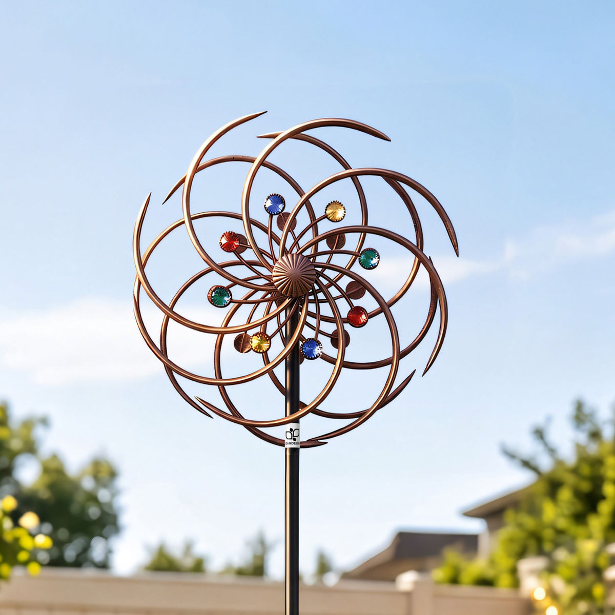 Gardeon Garden Windmill Metal Wind Spinner Double Layer 190cm Bronze Main image