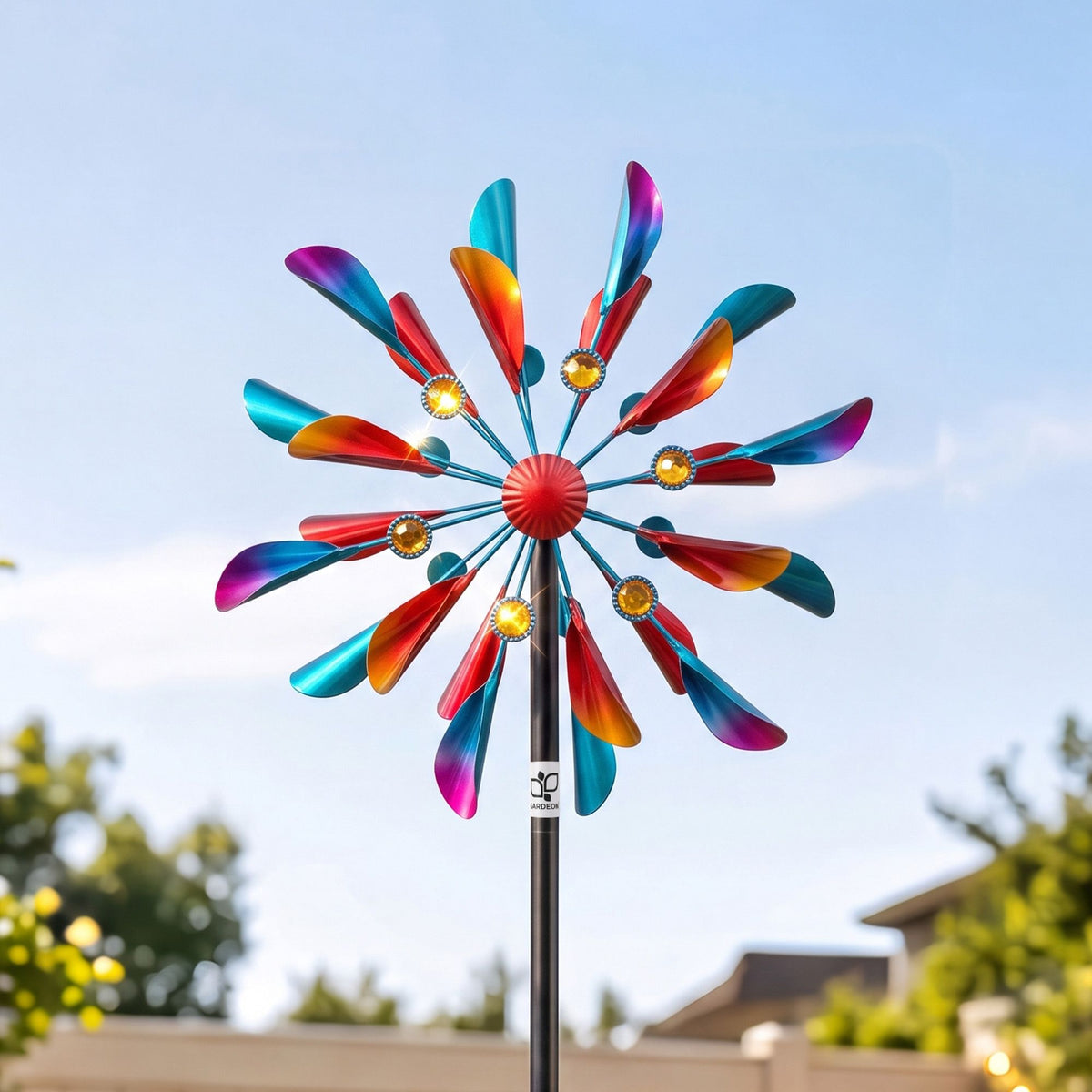 Gardeon Garden Windmill Metal Double Wind Spinner Outdoor Lawn Decor 190cm Main image