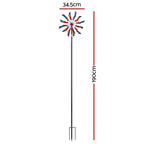 Gardeon Garden Windmill Metal Double Wind Spinner Outdoor Lawn Decor 190cm