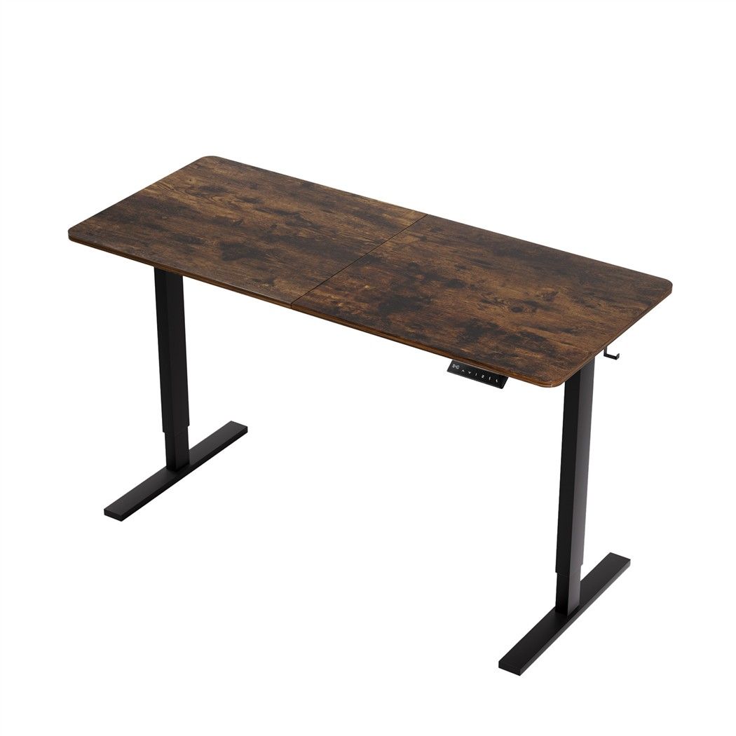 Artiss Standing Desk Height Adjustable 140cm Ergonomic Office Desk Brown Main image