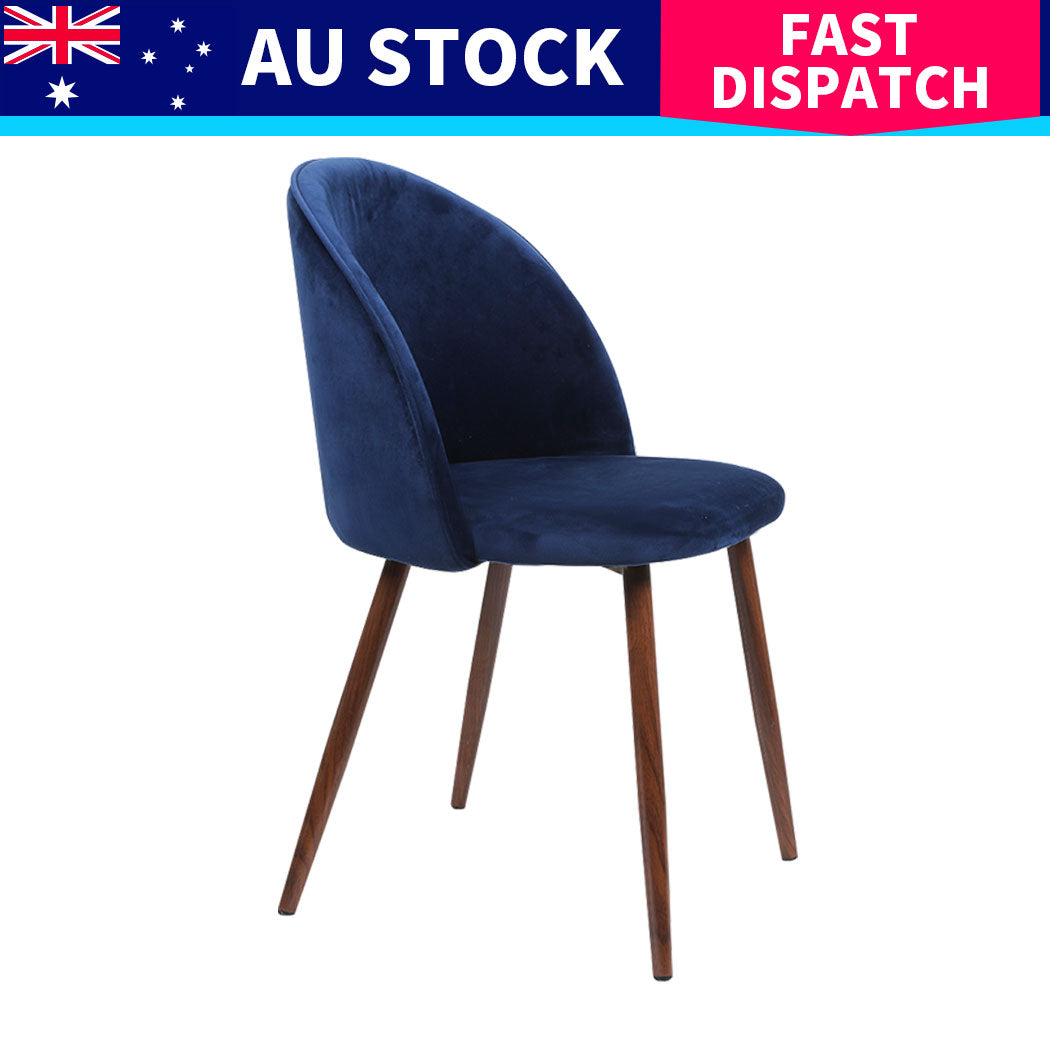 Levede 4x Dining Chairs Seat French Navy-2006732721967206408