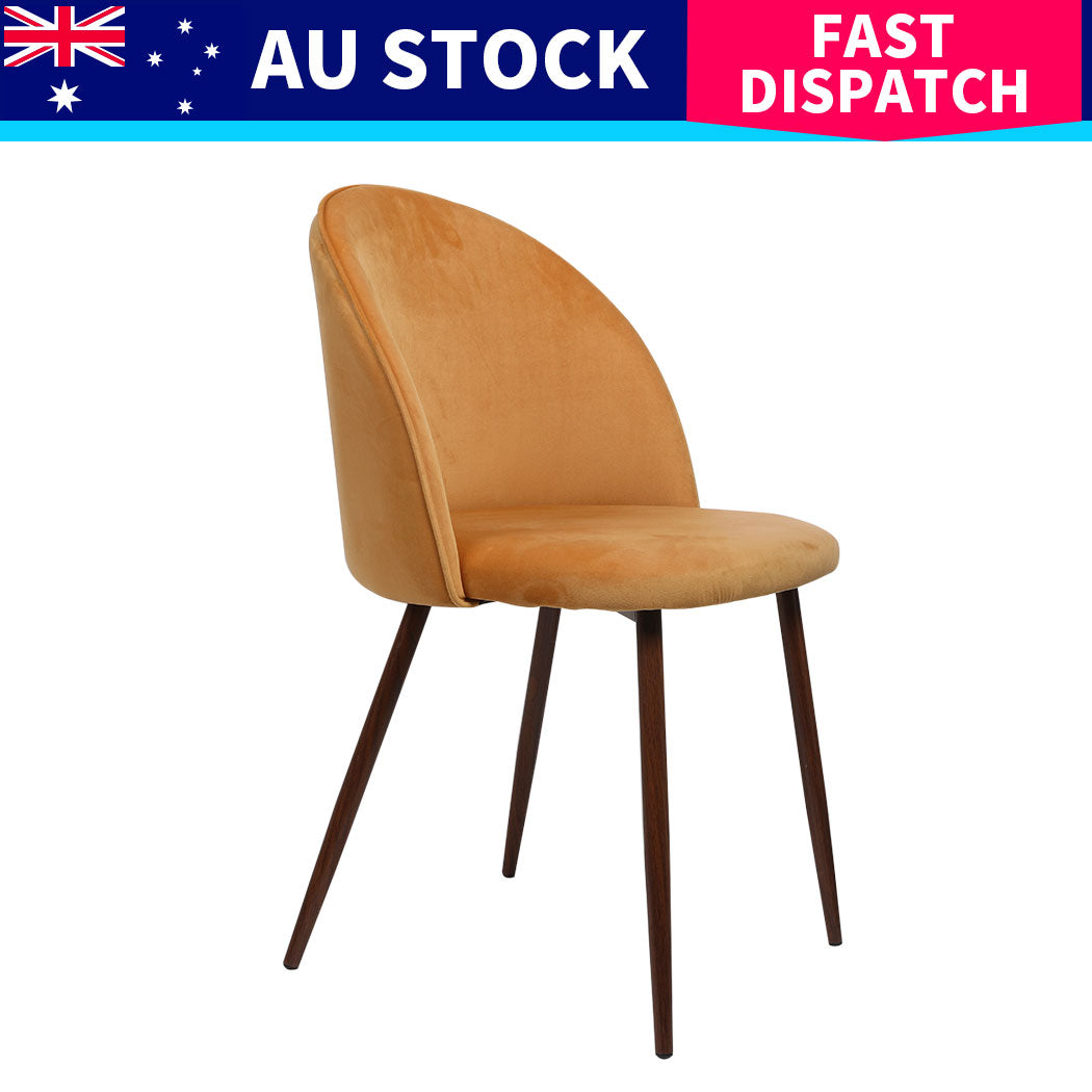 Levede 4x Dining Chairs Seat French Mustard-2006732721786851337