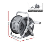 Green Fingers 20m Retractable Garden Hose Reel Heavy Duty 1/2" Hose Auto Rewind