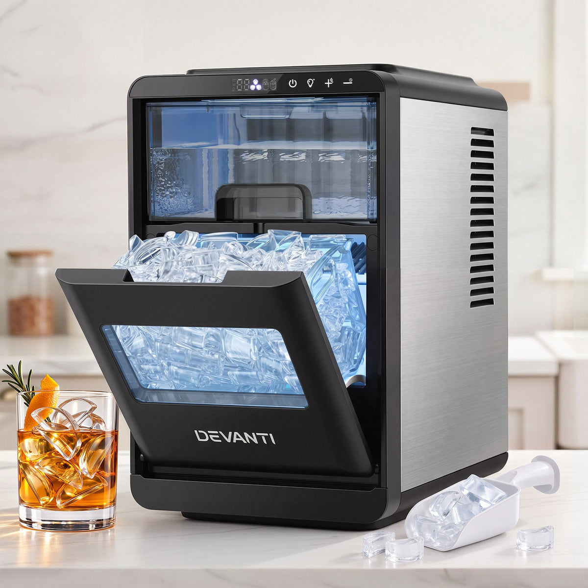 Devanti Ice Maker Crescent Ice 16pcs Countertop Machine 12KG/24H for Home Hauptbild