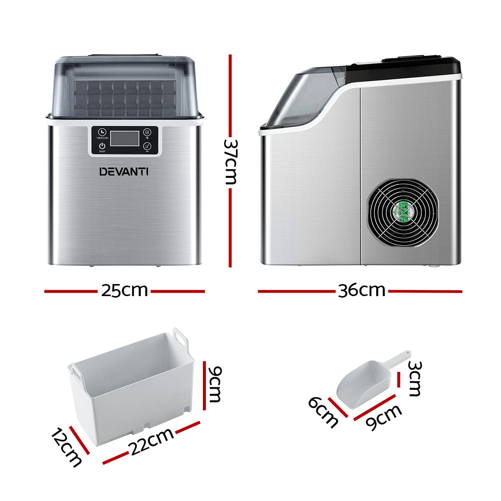 Devanti Ice Maker Machine Commercial Portable Ice Cube Tray Countertop 3.2L Secondary image