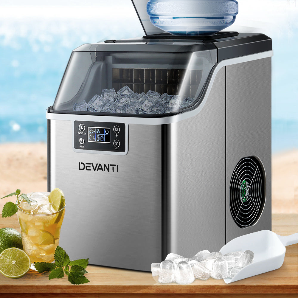 Devanti Ice Maker Machine Commercial Portable Ice Cube Tray Countertop 3.2L Main image