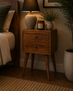 Mini 2 Drawer Chestnut Bedside