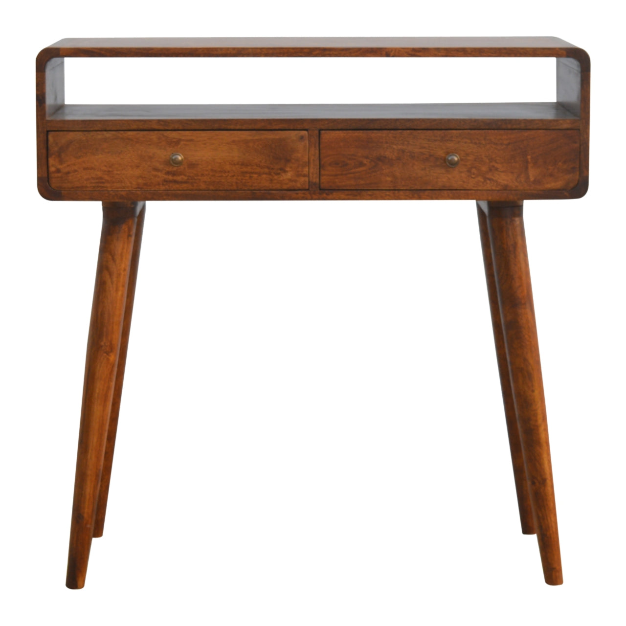 Curved Chestnut Console Table Secondary image