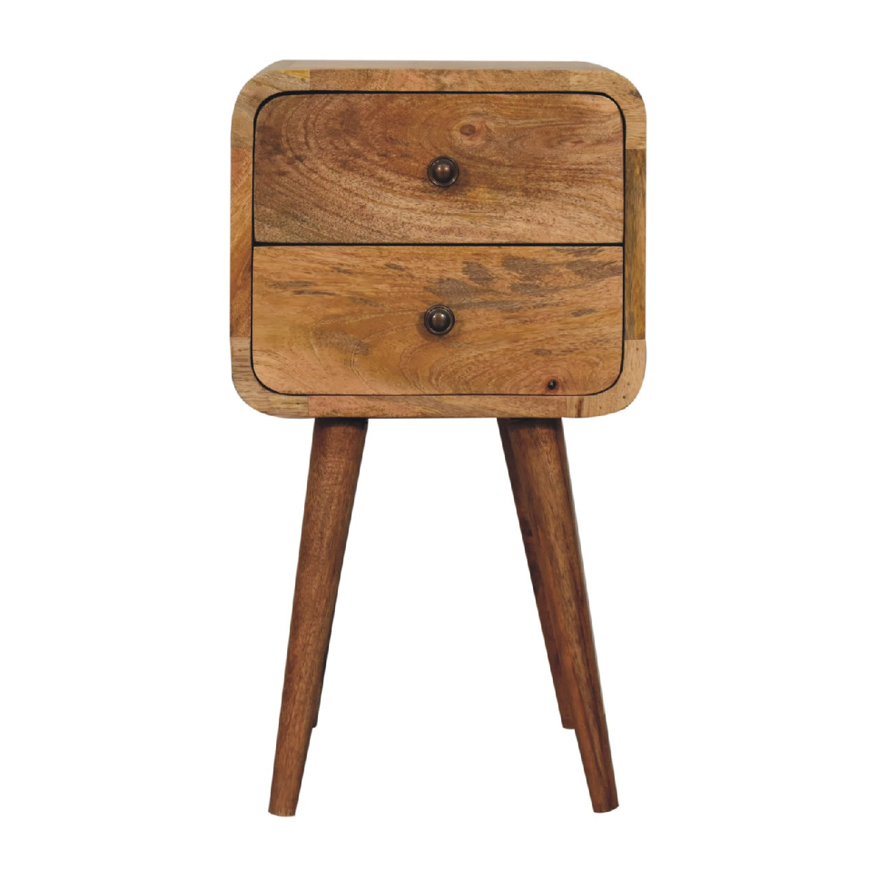 Mini Oak-ish Curved Bedside Main image
