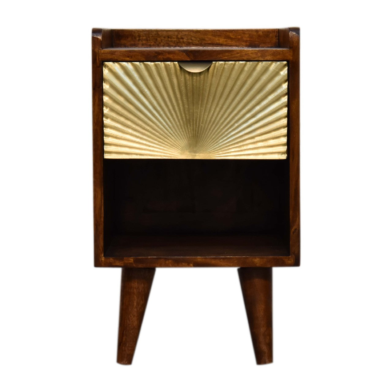Mini Manila Gold 1 Drawer Bedside Main image