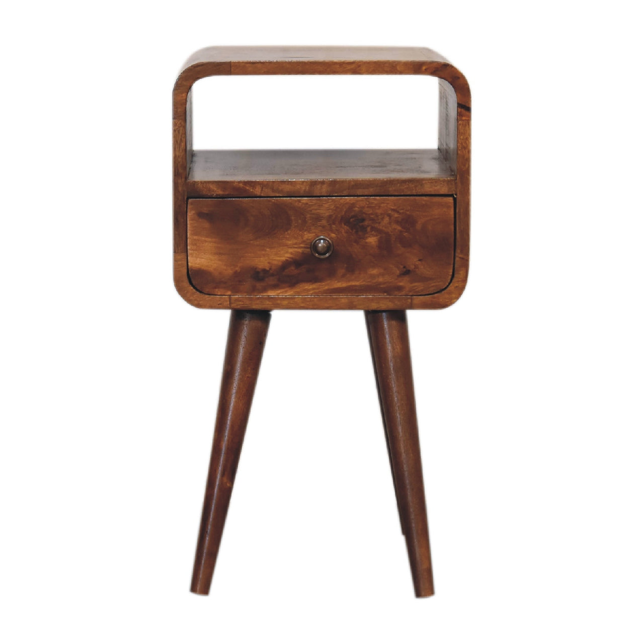 Mini Chestnut Curve Open Bedside Main image