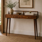 Elevated Chestnut Console Table
