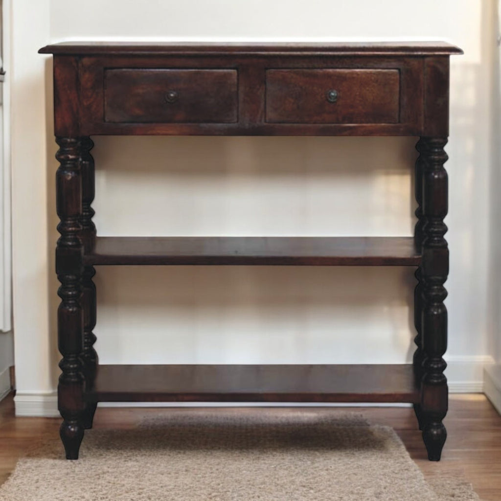 Turned legs Cherry Side Table