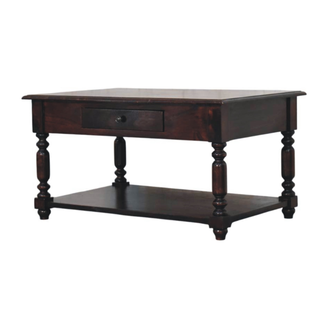 Turned Legs Cherry Console Table Secondary image