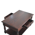Turned Legs Cherry Console Table