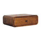 Avora Wall-Mounted Honey Caramel 1 Drawer Nightstand