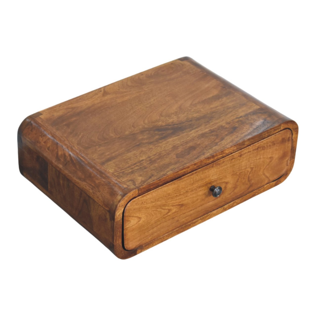 Avora Wall-Mounted Honey Caramel 1 Drawer Nightstand