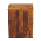 Newton Mini Chestnut Nightstand with a drawer and open shelf
