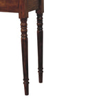 Turned Legs 3 Drawer Chestnut Console