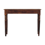Turned Legs 3 Drawer Chestnut Console
