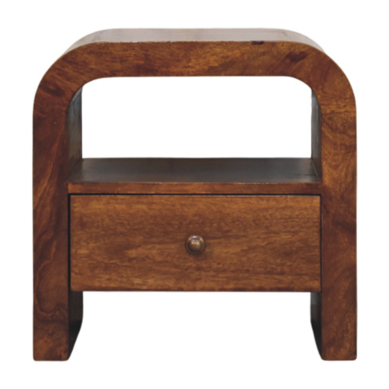 Darcy Chestnut Nightstand with Drawer and open shelf Main image
