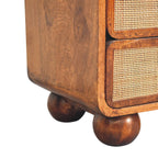 Larissa 2 Drawer Chestnut Nightstand