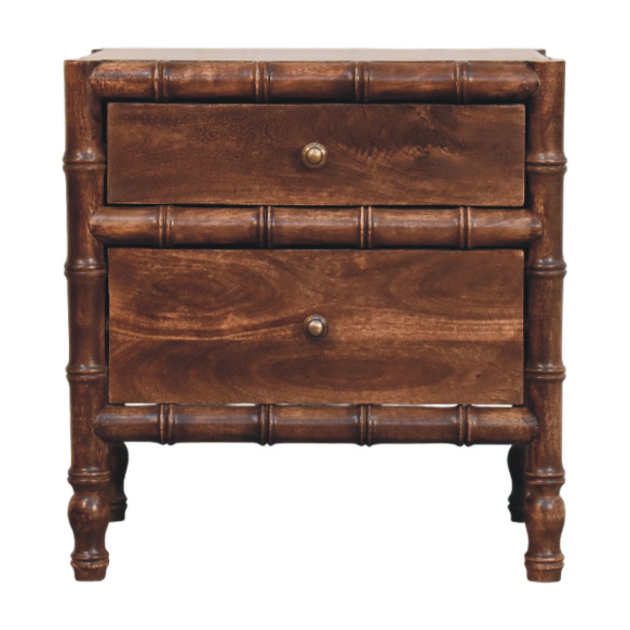 Bamboo Frame Nightstand in Roasted Almond Main image
