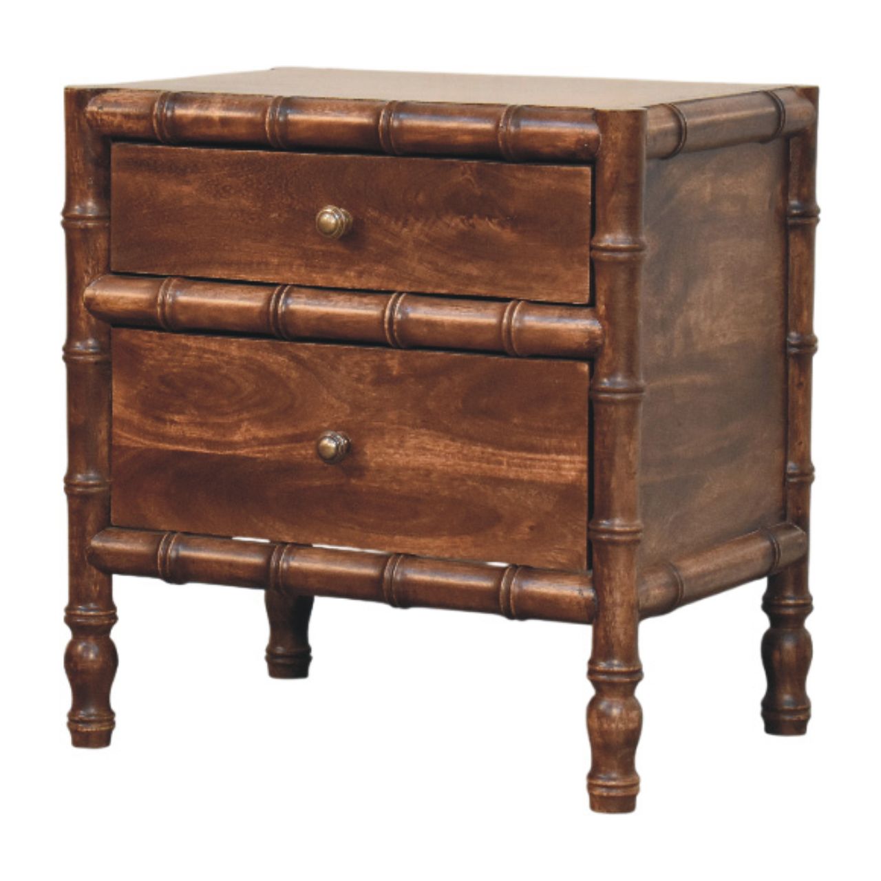 Bamboo Frame Nightstand in Roasted Almond Secondary image
