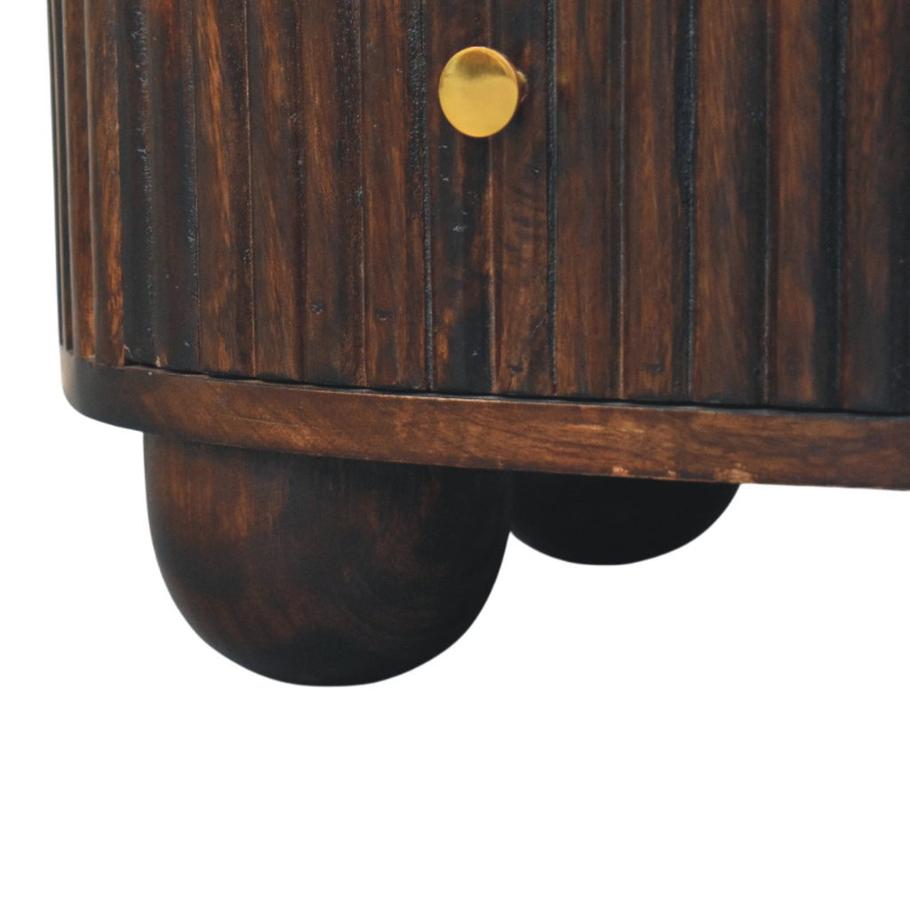 Curved Fluted 3-Drawer Drum Chest