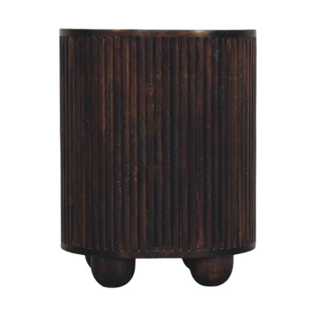 Curved Fluted 3-Drawer Drum Chest