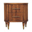 Ribbed Bedside with Brass Accents