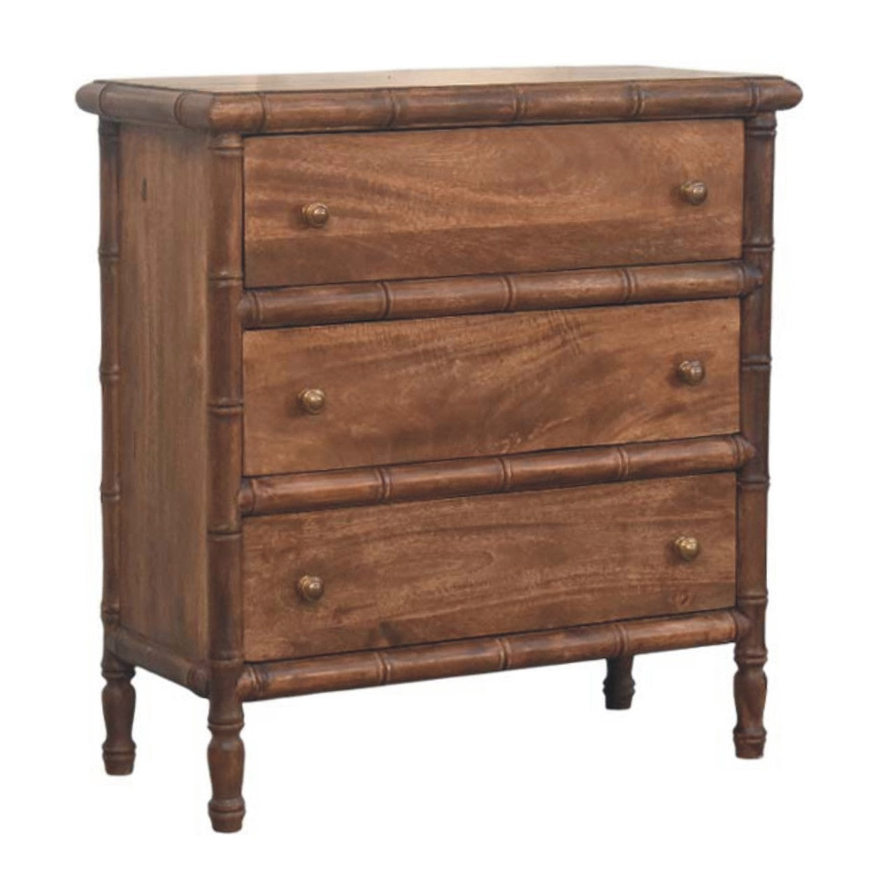 Bamboo Carved 3-Drawer Chest Secondary image