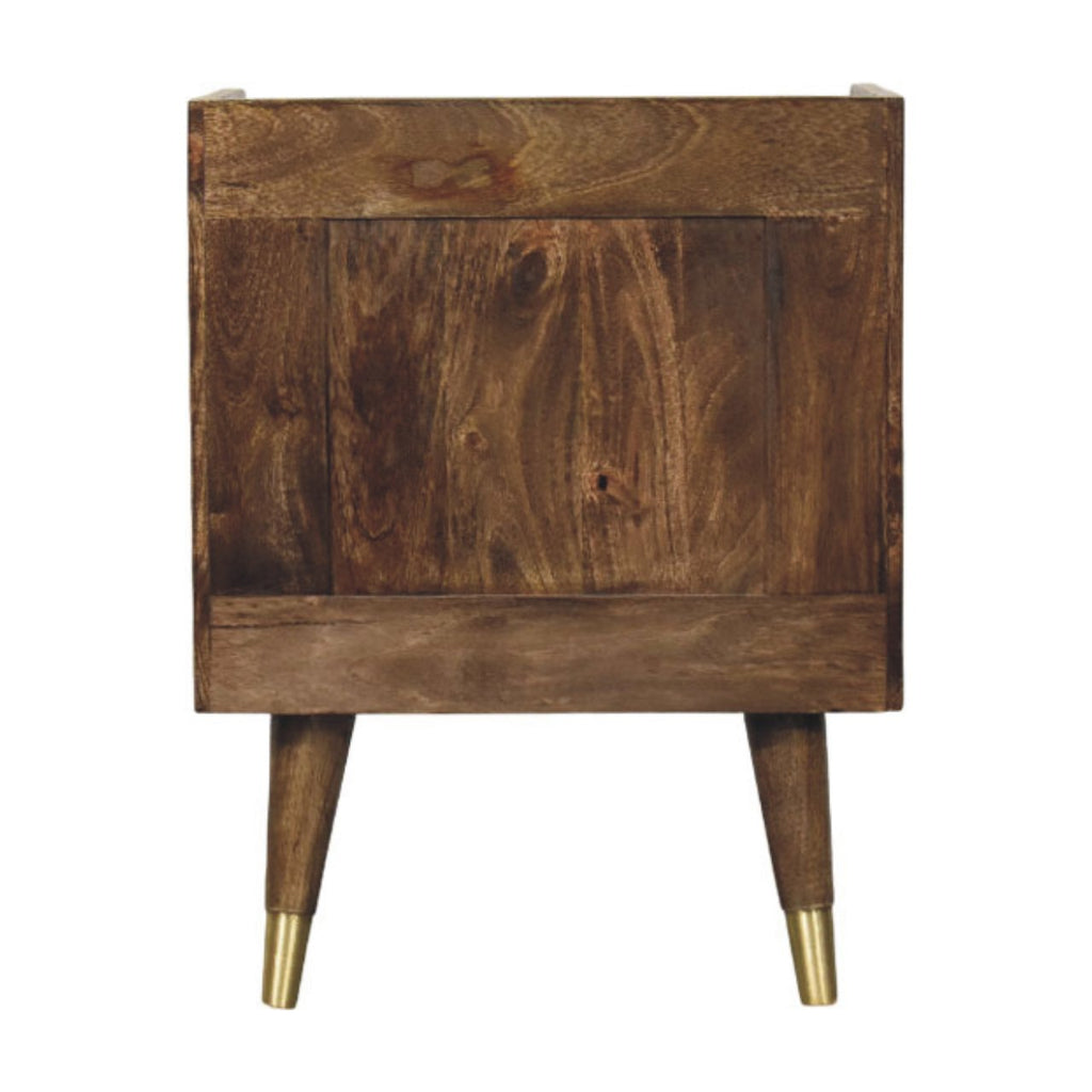 Sunburst Brass Inlay Bedside