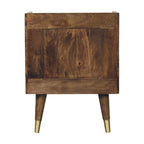 Sunburst Brass Inlay Bedside