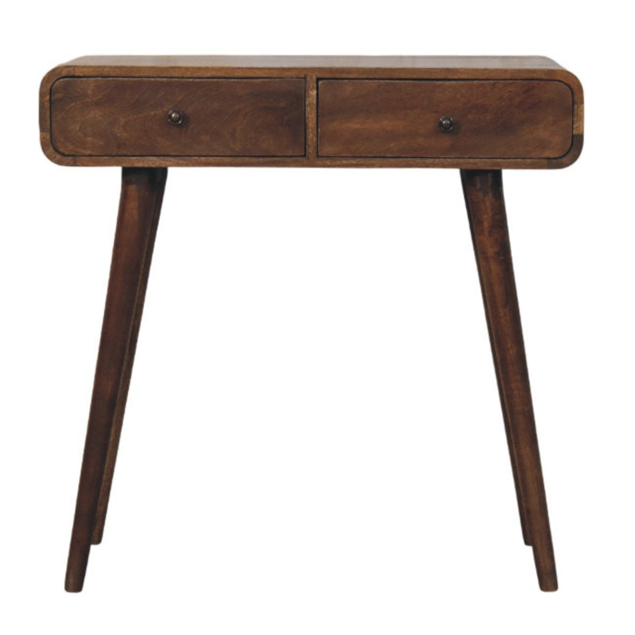 Classic Grey Rounded Console Table Main image