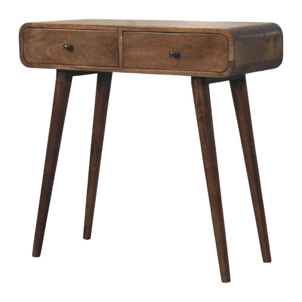 Classic Grey Rounded Console Table