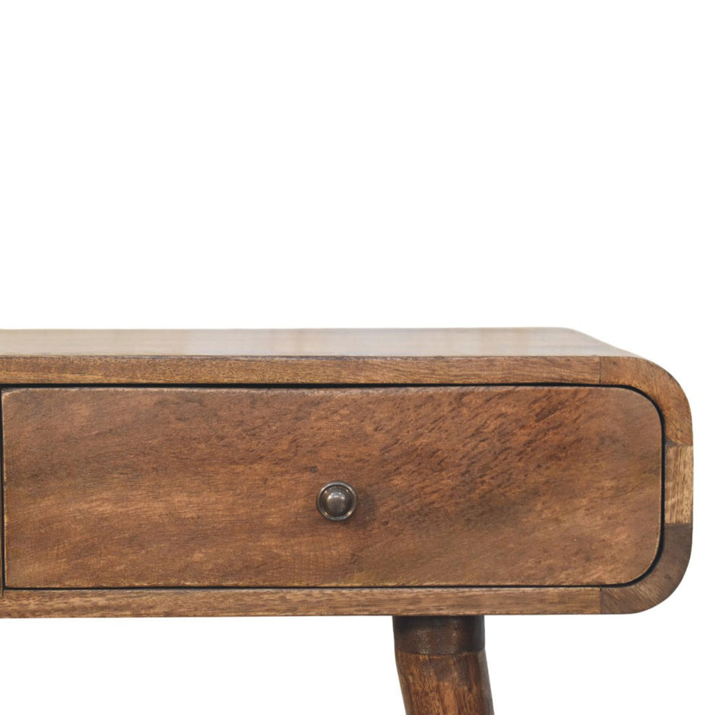 Classic Grey Rounded Console Table