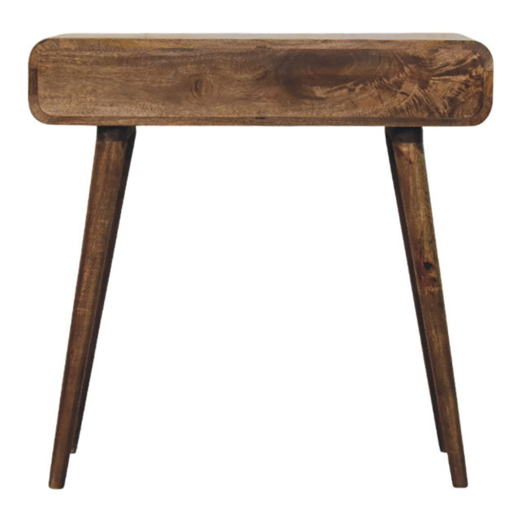 Classic Grey Rounded Console Table
