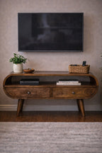 Rounded Edge 2-Drawer Media Unit