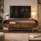 Rounded Edge 2-Drawer Media Unit