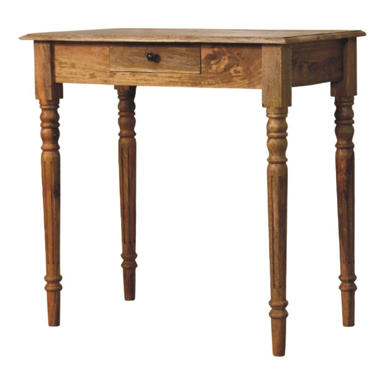 Oakish Turned Leg Writing Desk Secondary image