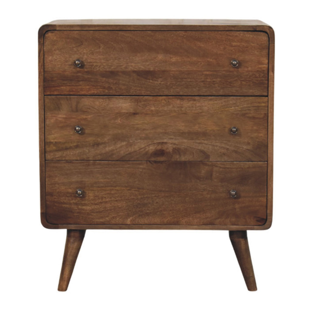Curve Edge 3 Drawer Chest