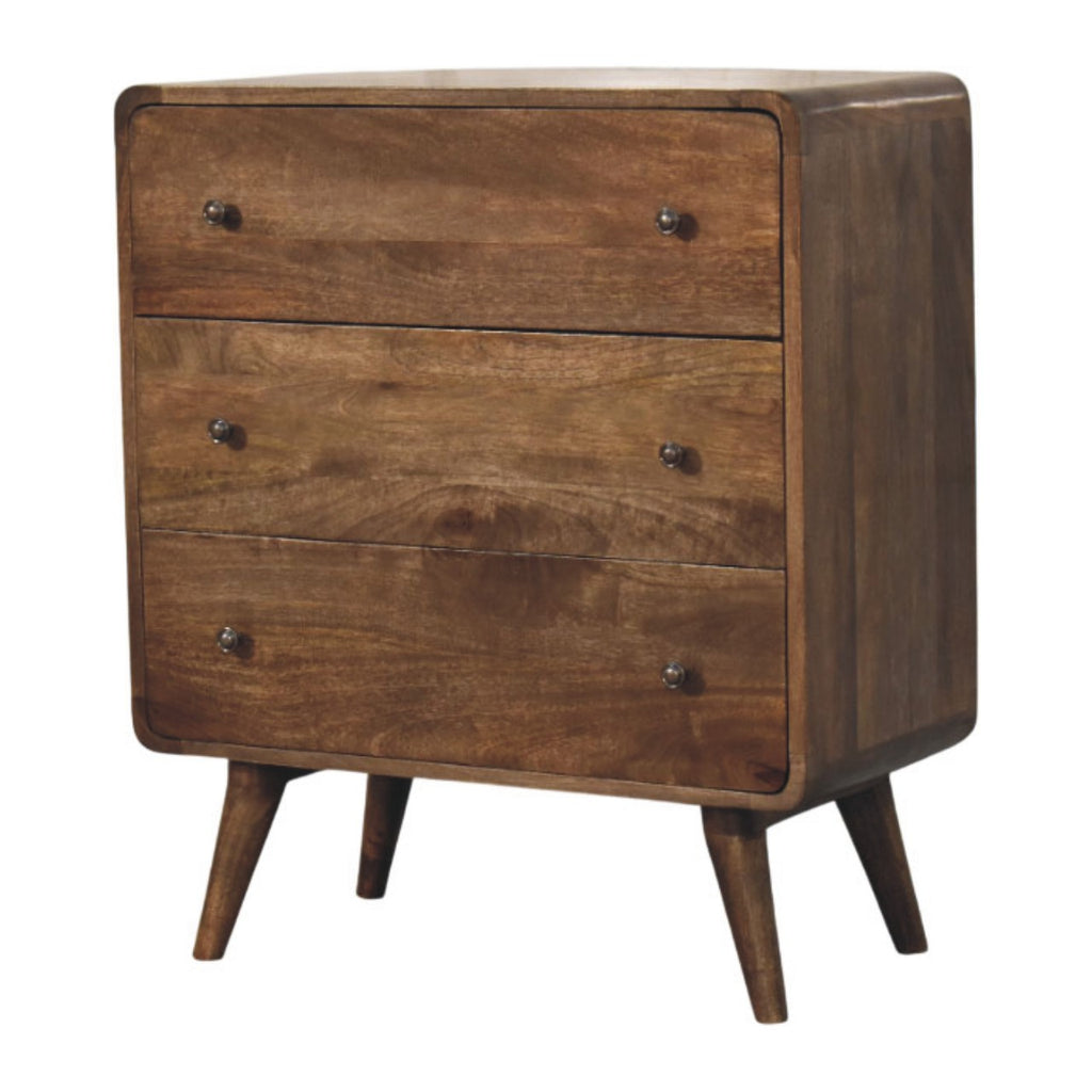 Curve Edge 3 Drawer Chest