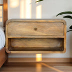 Floating Curve Open Slot Bedside