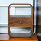 Chestnut Curved Edge Bedside