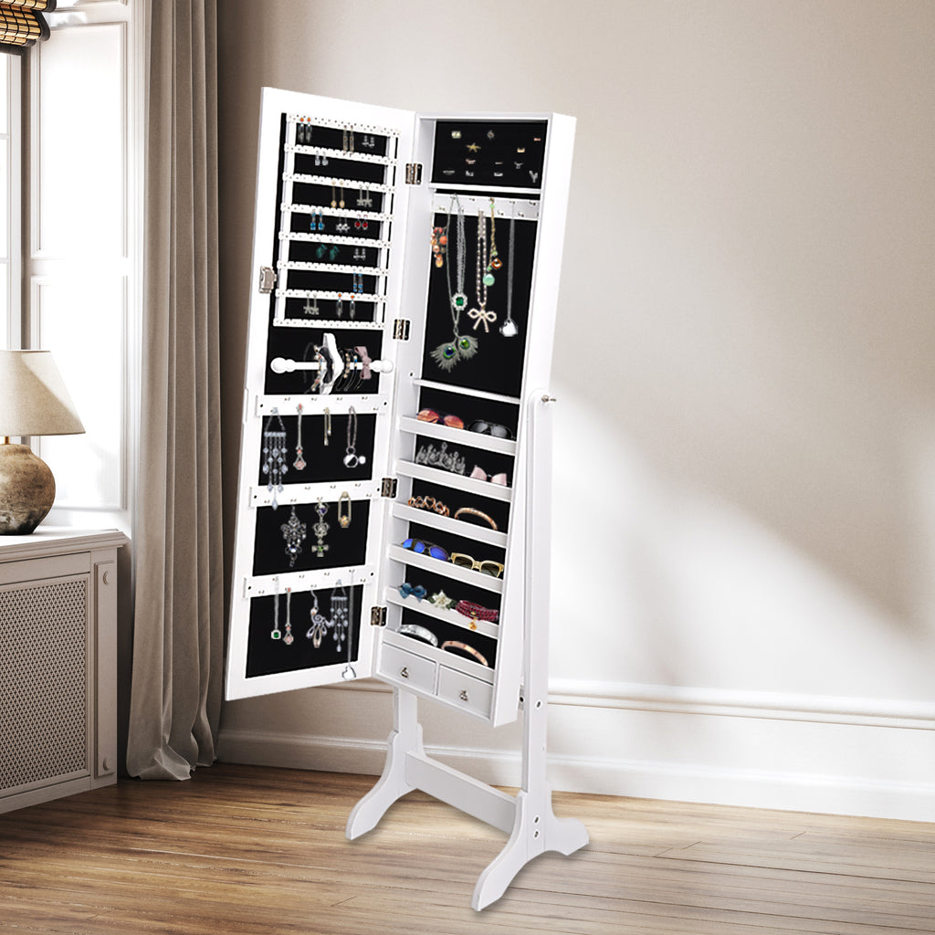 Levede Mirror Jewellery Cabinet Makeup-2006733194120007687