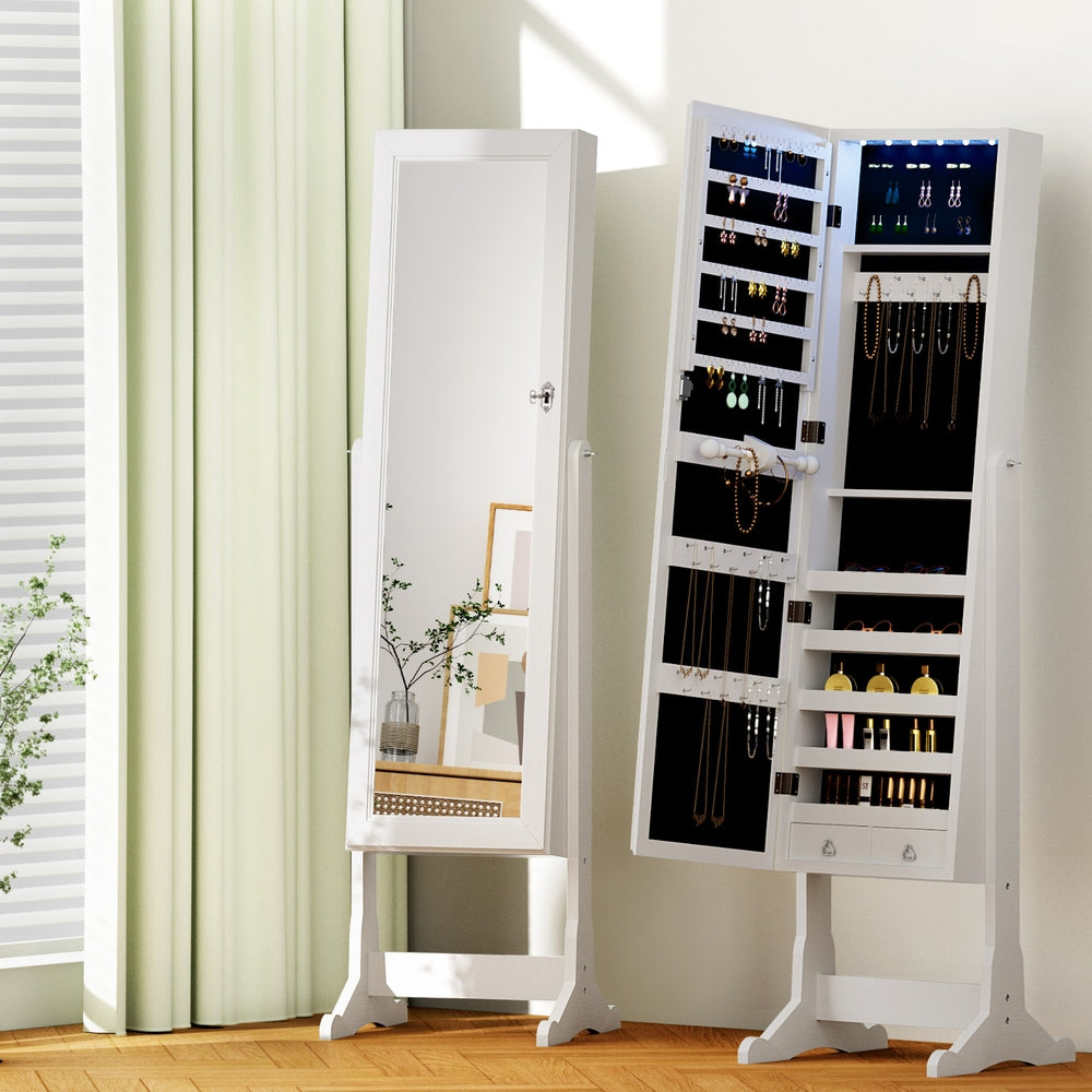 Free-standing Jewellery Cabinet Mirror Main image