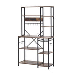 Artiss Kitchen Rack with Power Outlets Hooks 96CMX170CM Microwave Storage Shelf